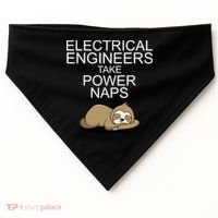 Electrical Engineers Take Power Naps Funny Sloth USA-Made Doggie Bandana thumb 0