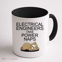 Electrical Engineers Take Power Naps Funny Sloth Coffee Mug thumb 1