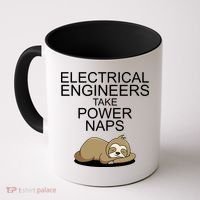 Electrical Engineers Take Power Naps Funny Sloth Coffee Mug thumb 0