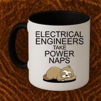 Electrical Engineers Take Power Naps Funny Sloth Coffee Mug thumb 2
