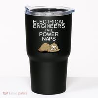 Electrical Engineers Take Power Naps Funny Sloth Tumbler thumb 0