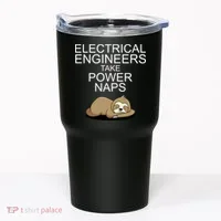 Electrical Engineers Take Power Naps Funny Sloth Tumbler thumb 0