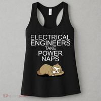 Electrical Engineers Take Power Naps Funny Sloth Women's Tank Top thumb 3
