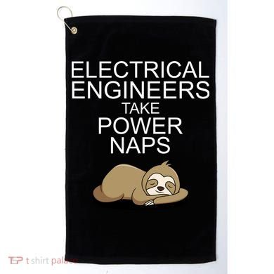 Electrical Engineers Take Power Naps Funny Sloth Golf Towel