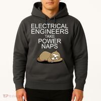 Electrical Engineers Take Power Naps Funny Sloth Hoodie thumb 2