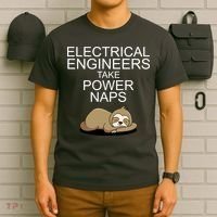Electrical Engineers Take Power Naps Funny Sloth T-Shirt thumb 6