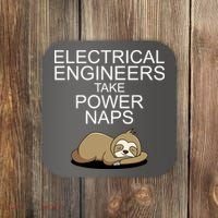 Electrical Engineers Take Power Naps Funny Sloth Coaster thumb 0