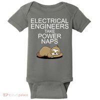 Electrical Engineers Take Power Naps Funny Sloth Baby Bodysuit thumb 0