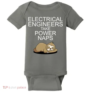 Electrical Engineers Take Power Naps Funny Sloth Baby Bodysuit