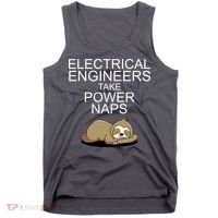 Electrical Engineers Take Power Naps Funny Sloth Tank Top thumb 0