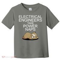 Electrical Engineers Take Power Naps Funny Sloth Toddler T-Shirt thumb 0
