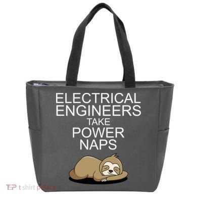 Electrical Engineers Take Power Naps Funny Sloth Tote Bag