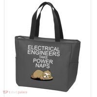 Electrical Engineers Take Power Naps Funny Sloth Tote Bag thumb 3