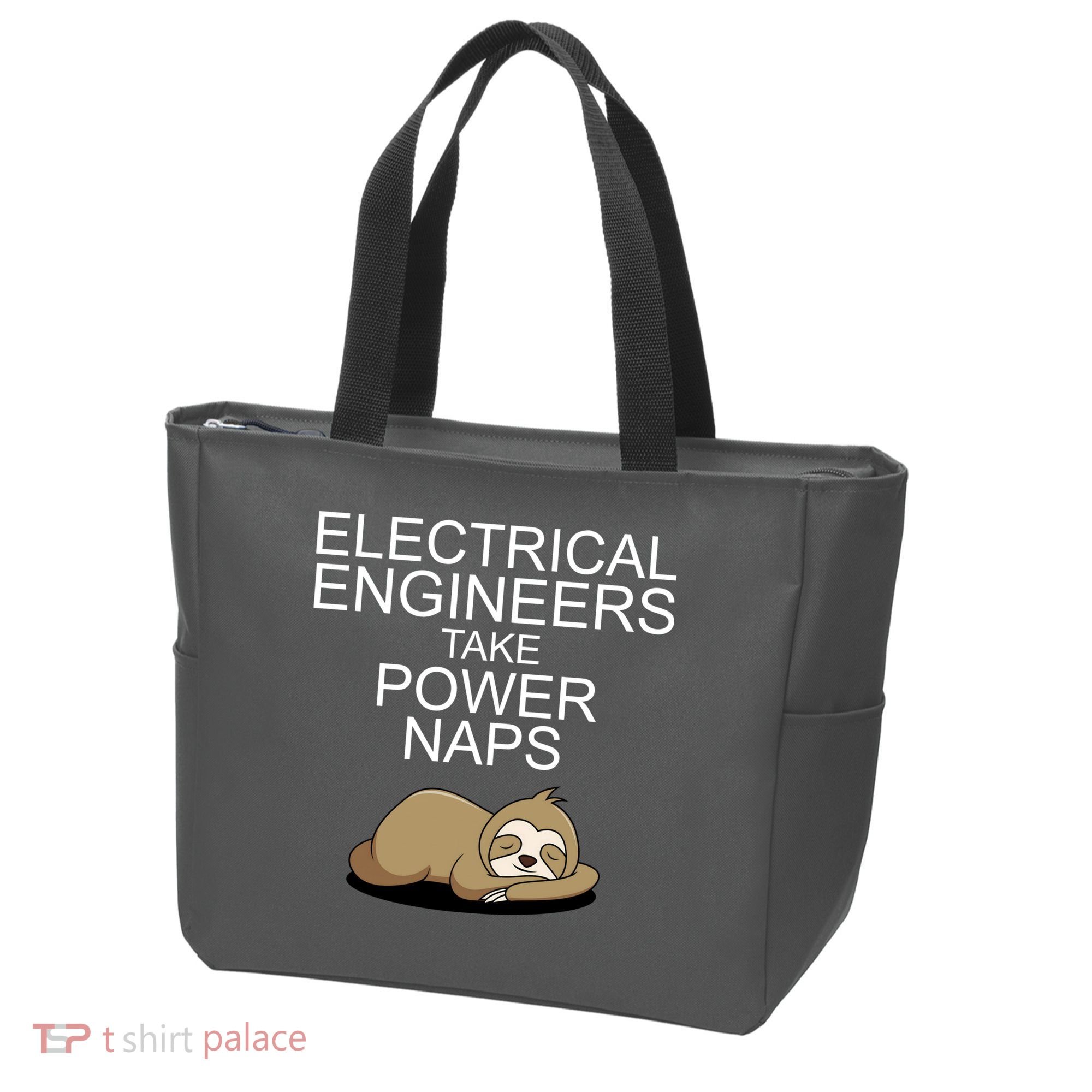 Electrical Engineers Take Power Naps Funny Sloth Tote Bag