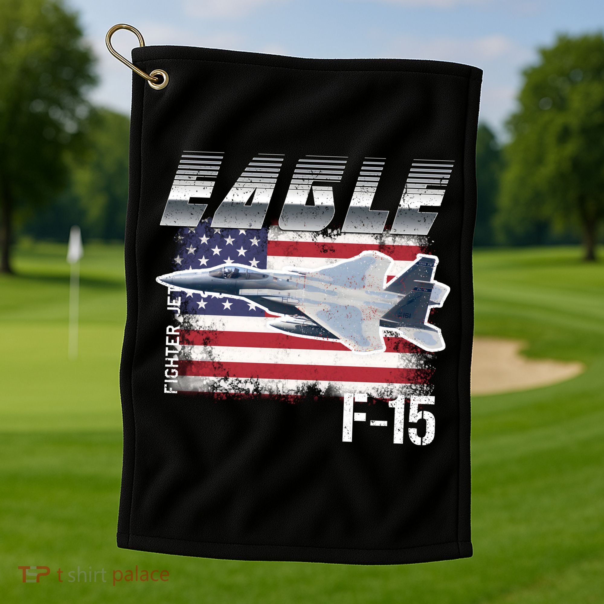 Eagle F 15 Aircraft Golf Towel