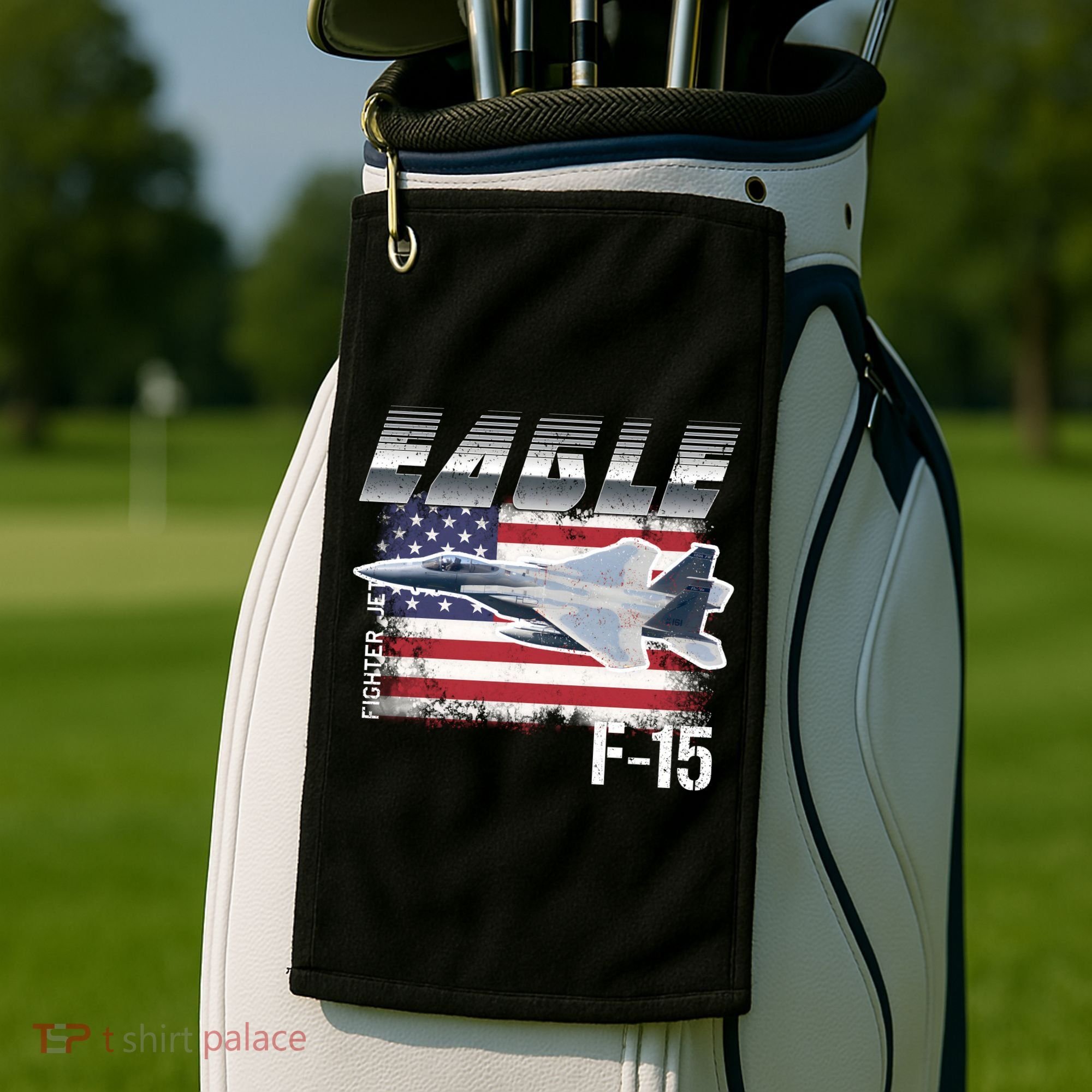 Eagle F 15 Aircraft Golf Towel
