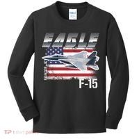 Eagle F 15 Aircraft Kids Long Sleeve Shirt thumb 0