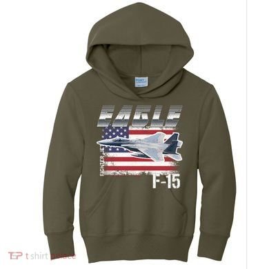 Eagle F 15 Aircraft Kids Hoodie