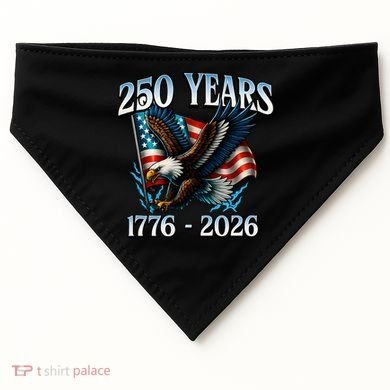 Eagle Flag 250 Years 1776-2026 250th Birthday USA-Made Doggie Bandana