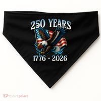 Eagle Flag 250 Years 1776-2026 250th Birthday USA-Made Doggie Bandana thumb 0