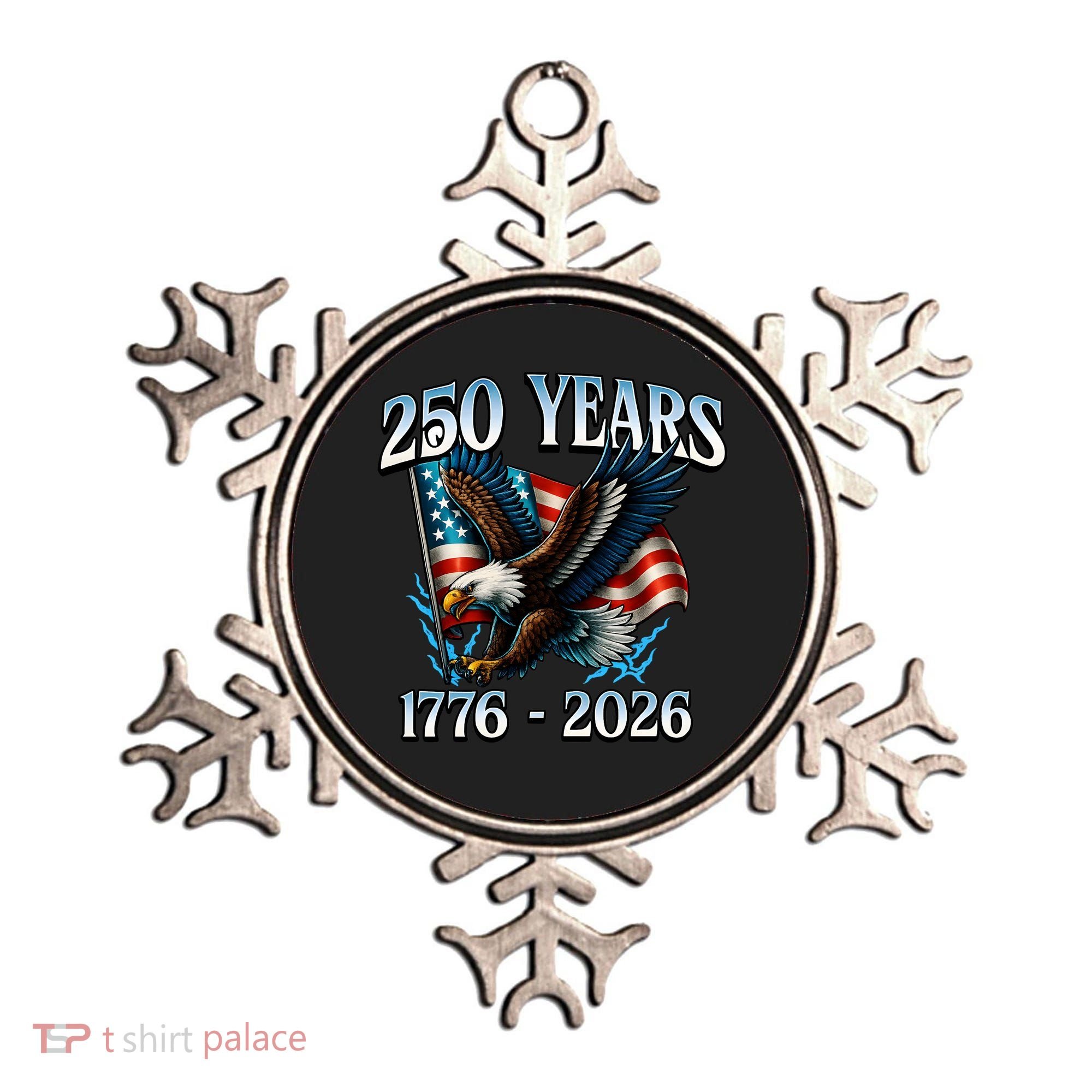 Eagle Flag 250 Years 1776-2026 250th Birthday Ornament