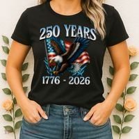 Eagle Flag 250 Years 1776-2026 250th Birthday Women's T-Shirt thumb 2