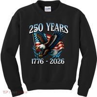 Eagle Flag 250 Years 1776-2026 250th Birthday Kids Sweatshirt thumb 0