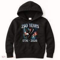 Eagle Flag 250 Years 1776-2026 250th Birthday Kids Hoodie thumb 0