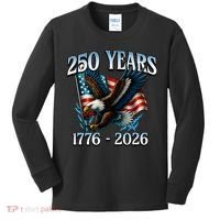 Eagle Flag 250 Years 1776-2026 250th Birthday Kids Long Sleeve Shirt thumb 0