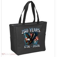 Eagle Flag 250 Years 1776-2026 250th Birthday Tote Bag thumb 2