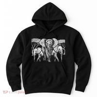 Elephant Family Africa Safari Zoo Keeper Gift Elephant Hoodie thumb 0
