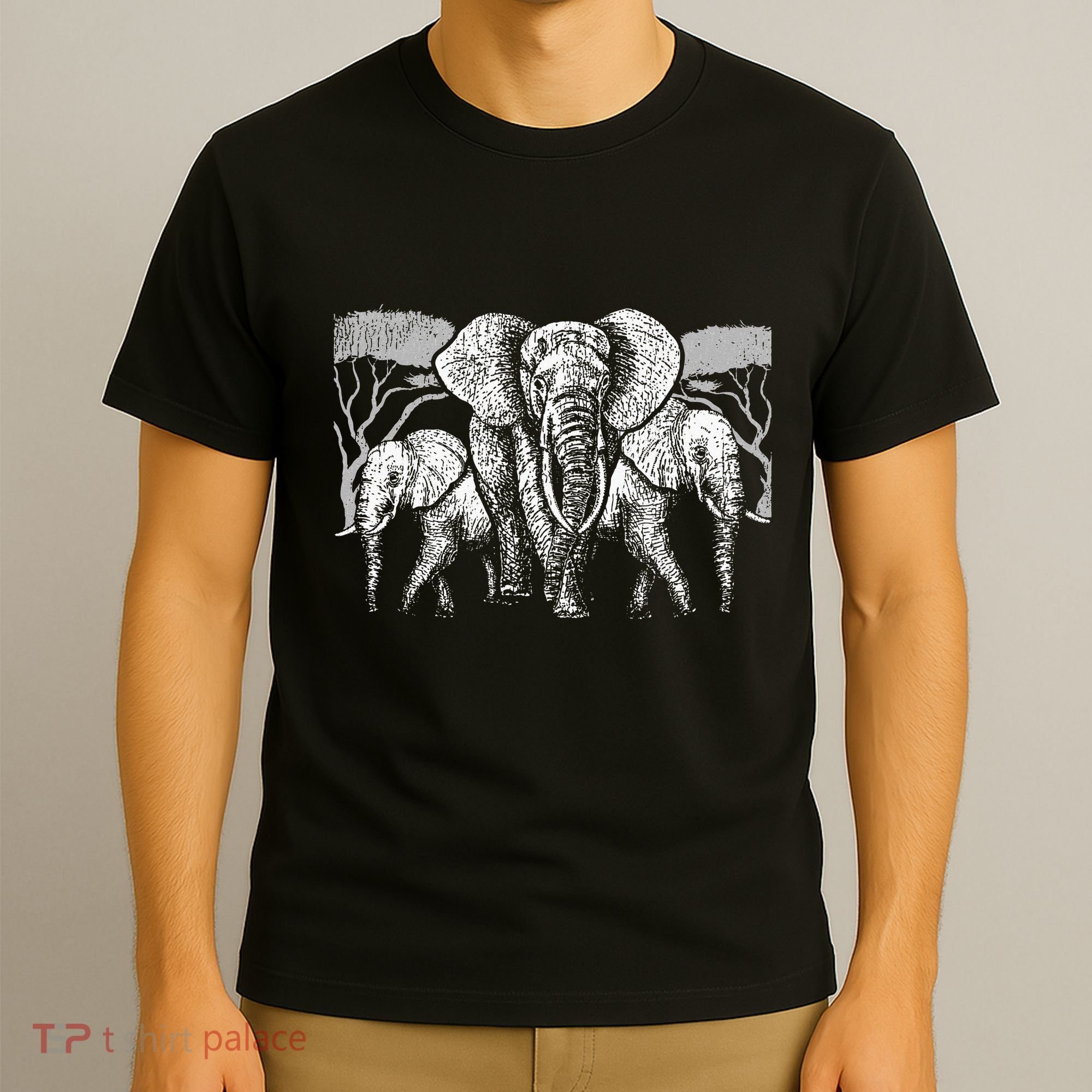 Elephant Family Africa Safari Zoo Keeper Gift Elephant T-Shirt