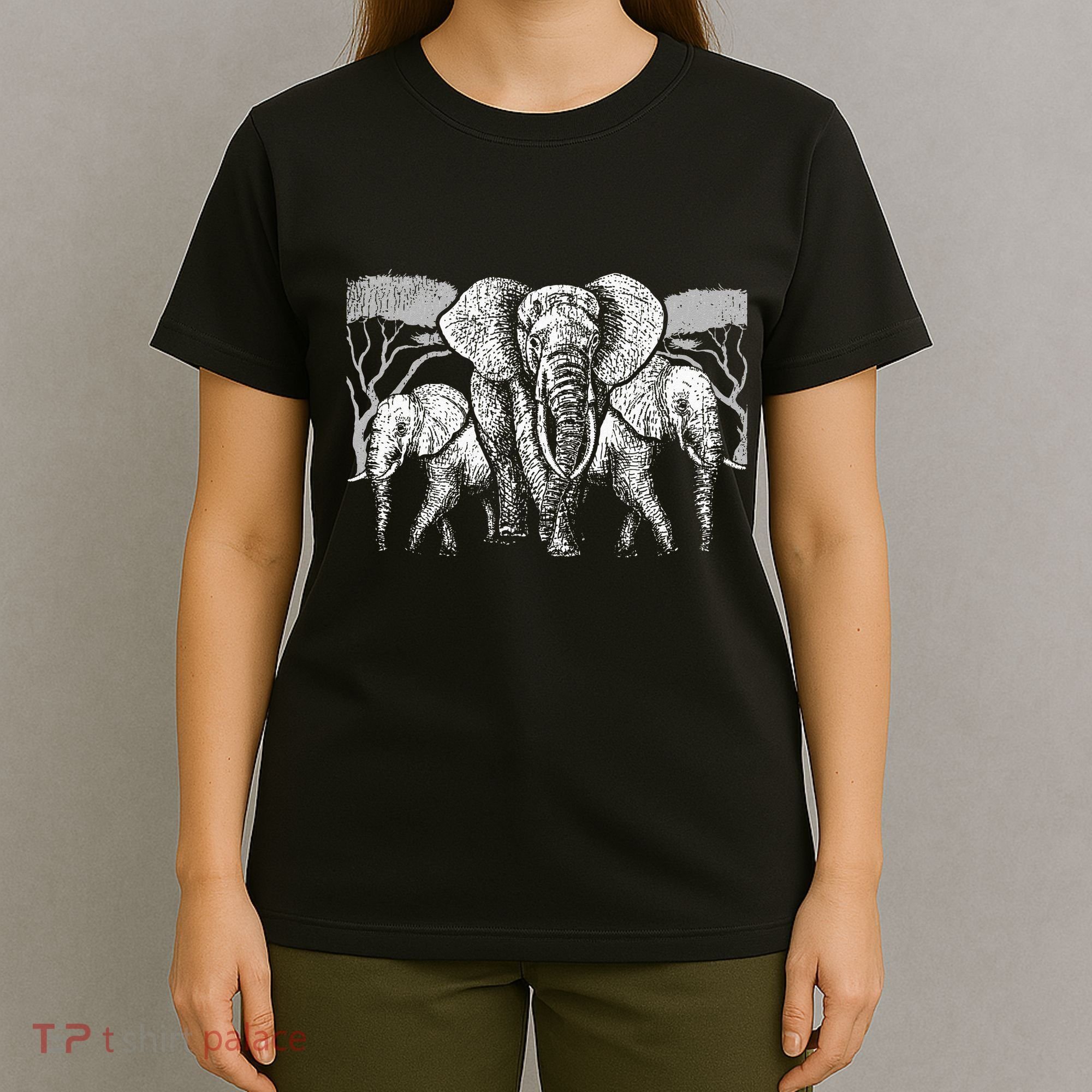 Elephant Family Africa Safari Zoo Keeper Gift Elephant T-Shirt