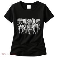 Elephant Family Africa Safari Zoo Keeper Gift Elephant Women's T-Shirt thumb 0