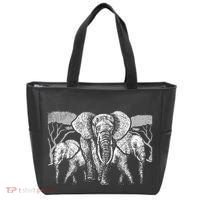 Elephant Family Africa Safari Zoo Keeper Gift Elephant Tote Bag thumb 0