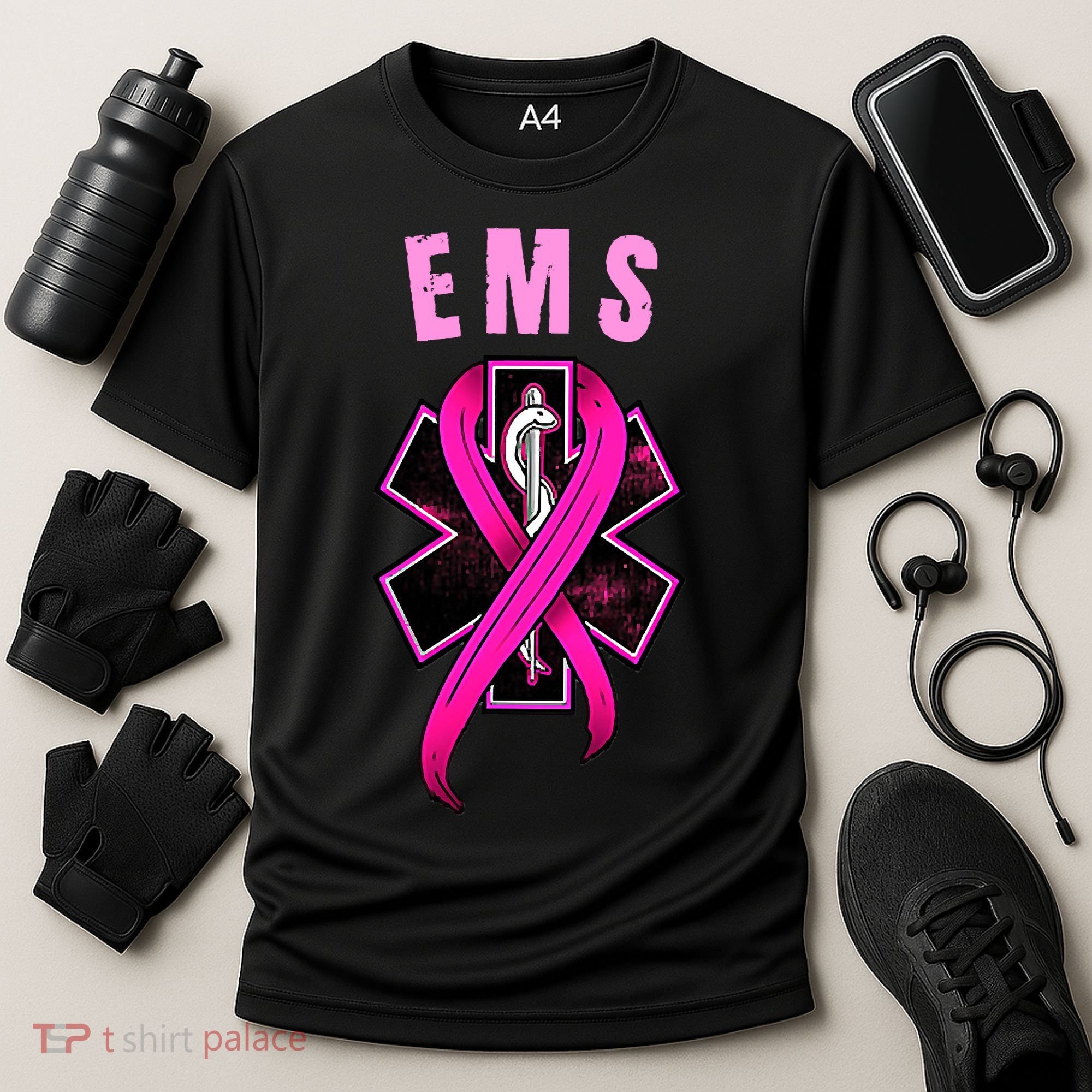 EMS For A Cure Breast Cancer Awareness Cooling Performance Crew T-Shirt