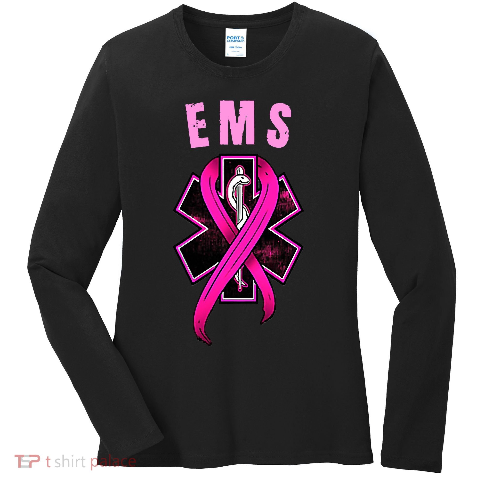 EMS For A Cure Breast Cancer Awareness Women's Long Sleeve Shirt