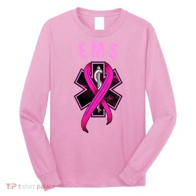 EMS For A Cure Breast Cancer Awareness Long Sleeve Shirt