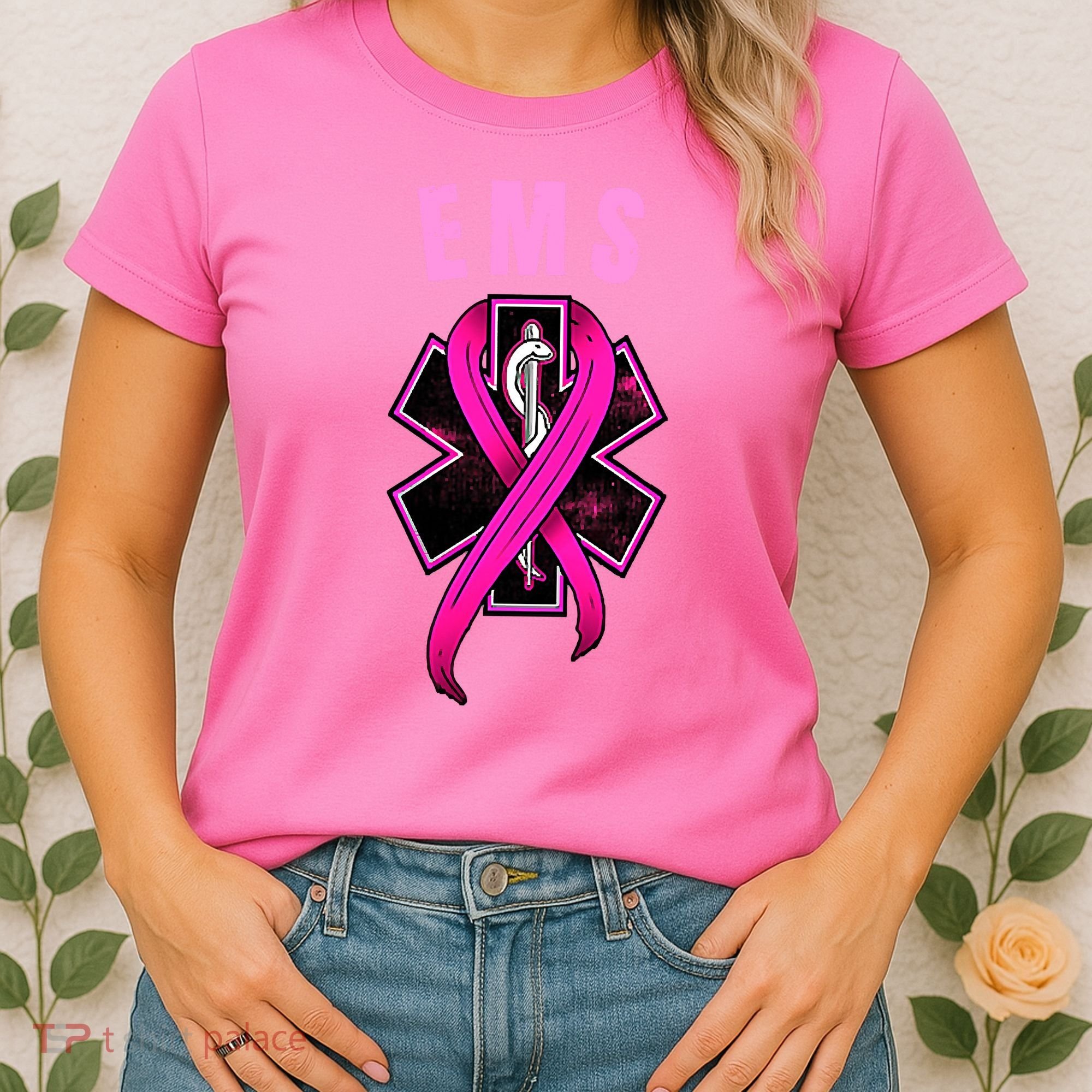 EMS For A Cure Breast Cancer Awareness Women's T-Shirt