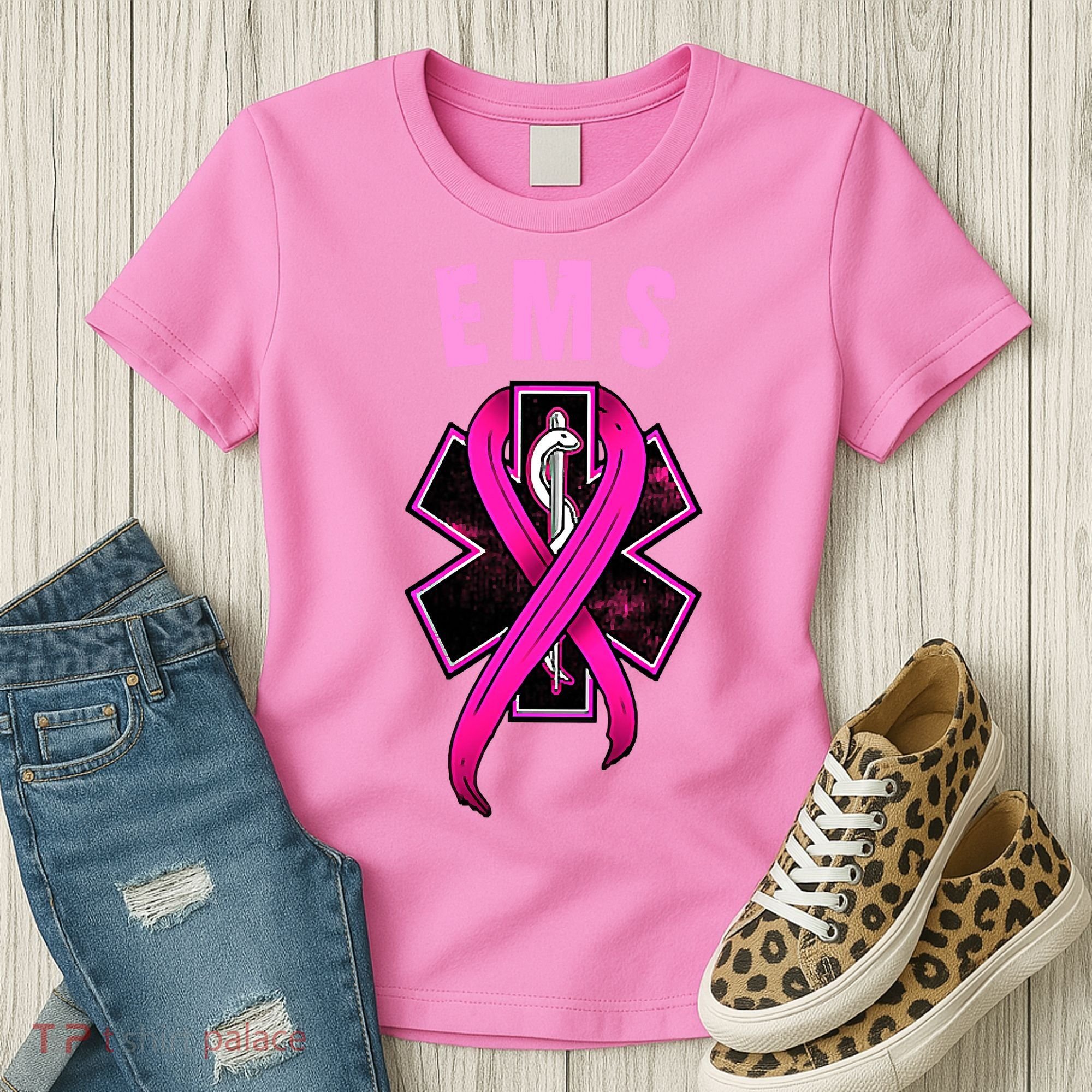 EMS For A Cure Breast Cancer Awareness Women's T-Shirt