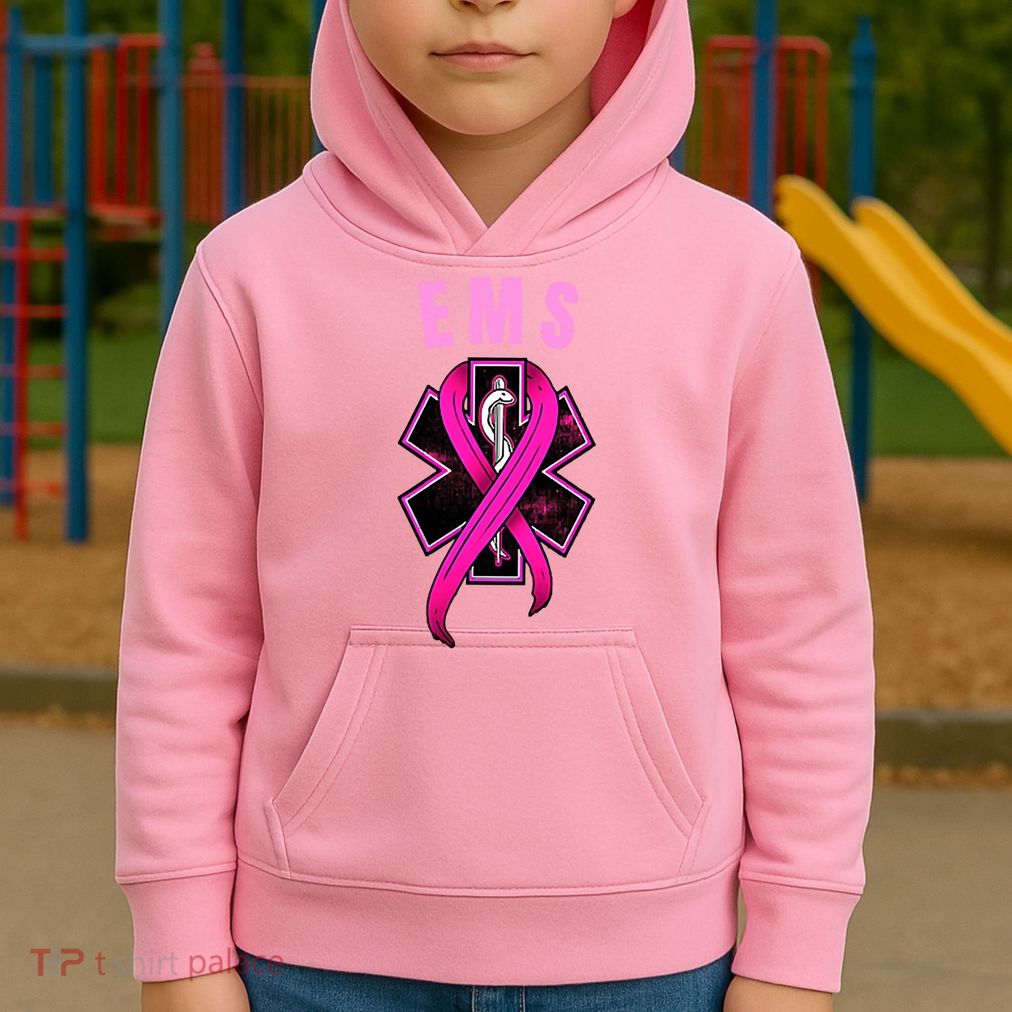 EMS For A Cure Breast Cancer Awareness Kids Hoodie