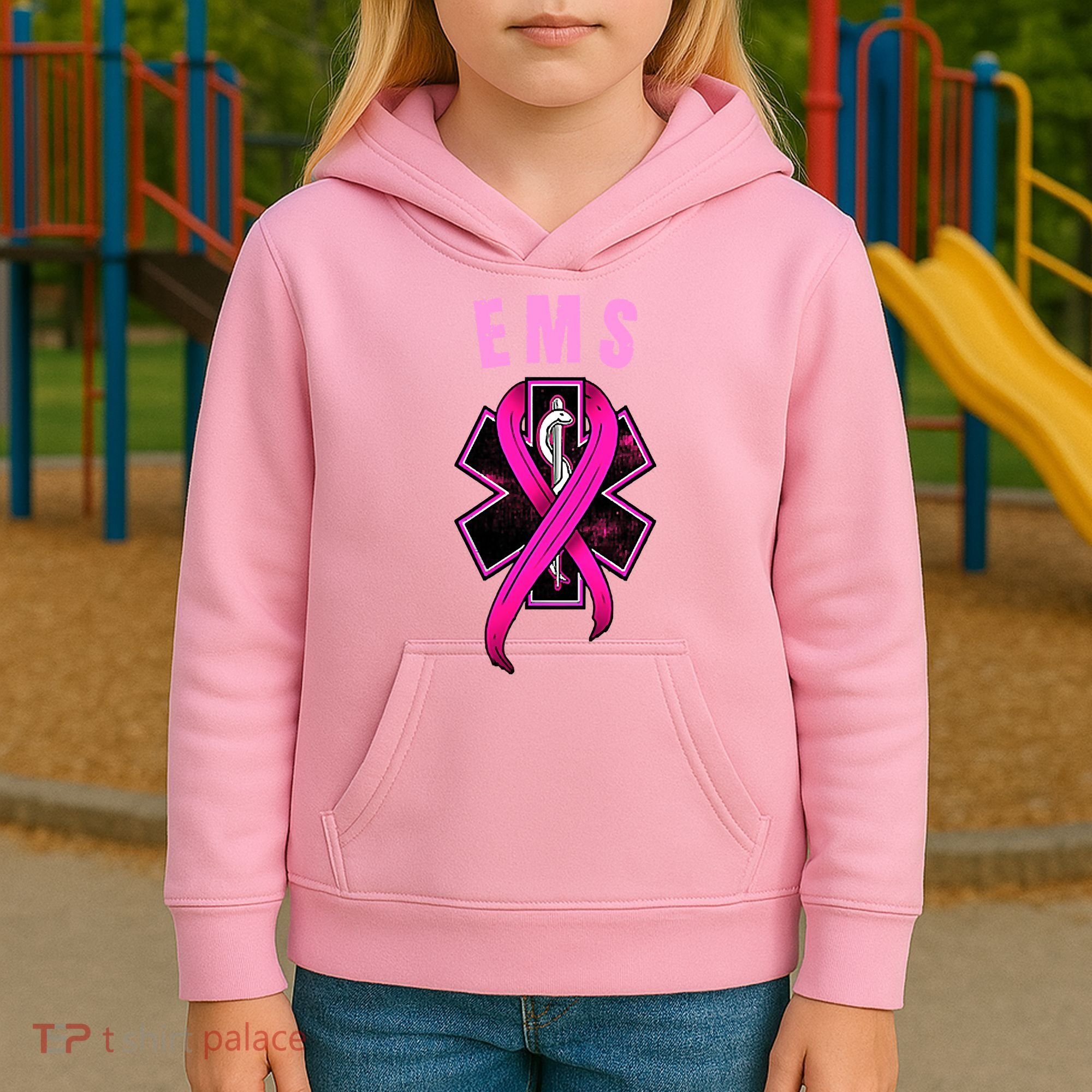 EMS For A Cure Breast Cancer Awareness Kids Hoodie