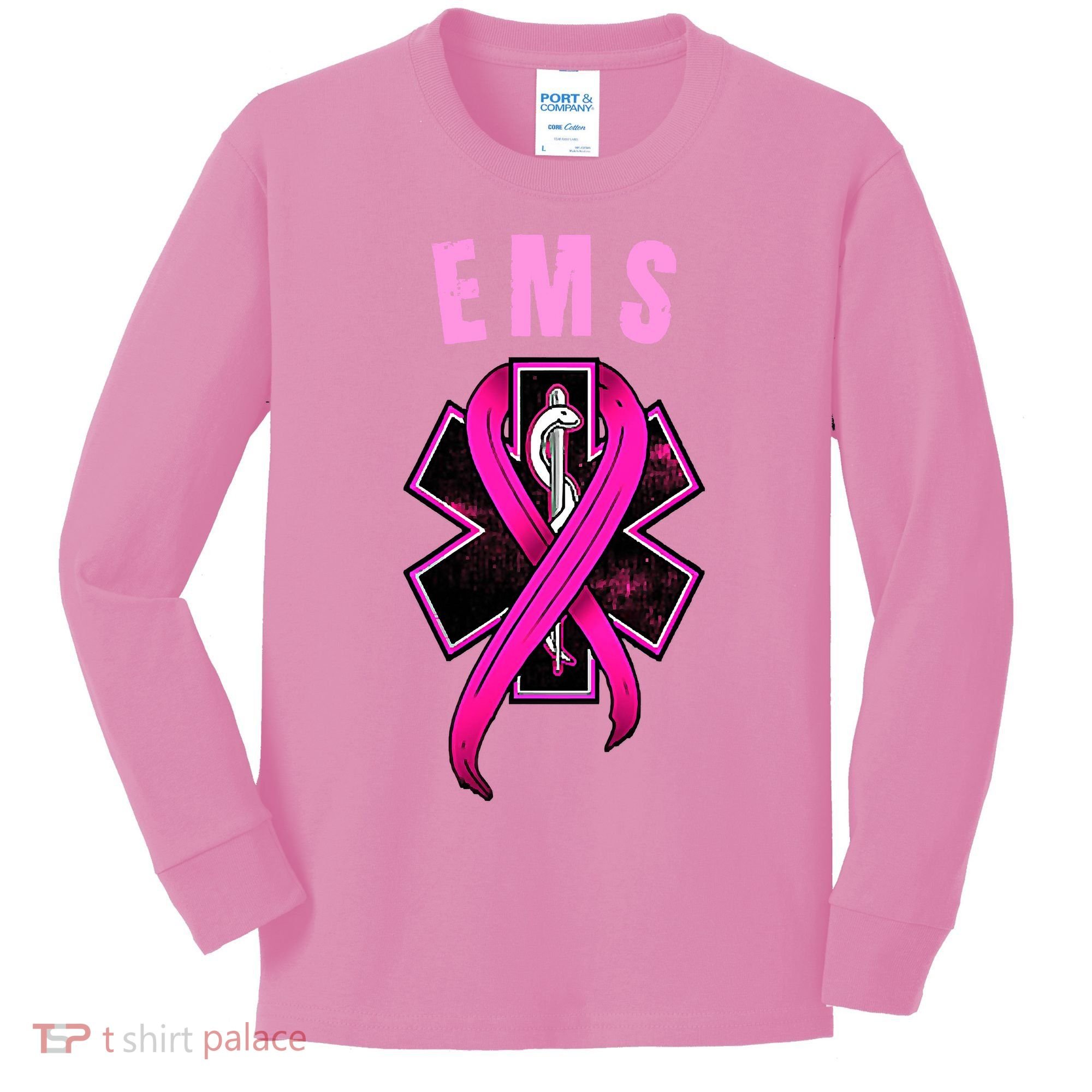 EMS For A Cure Breast Cancer Awareness Kids Long Sleeve Shirt