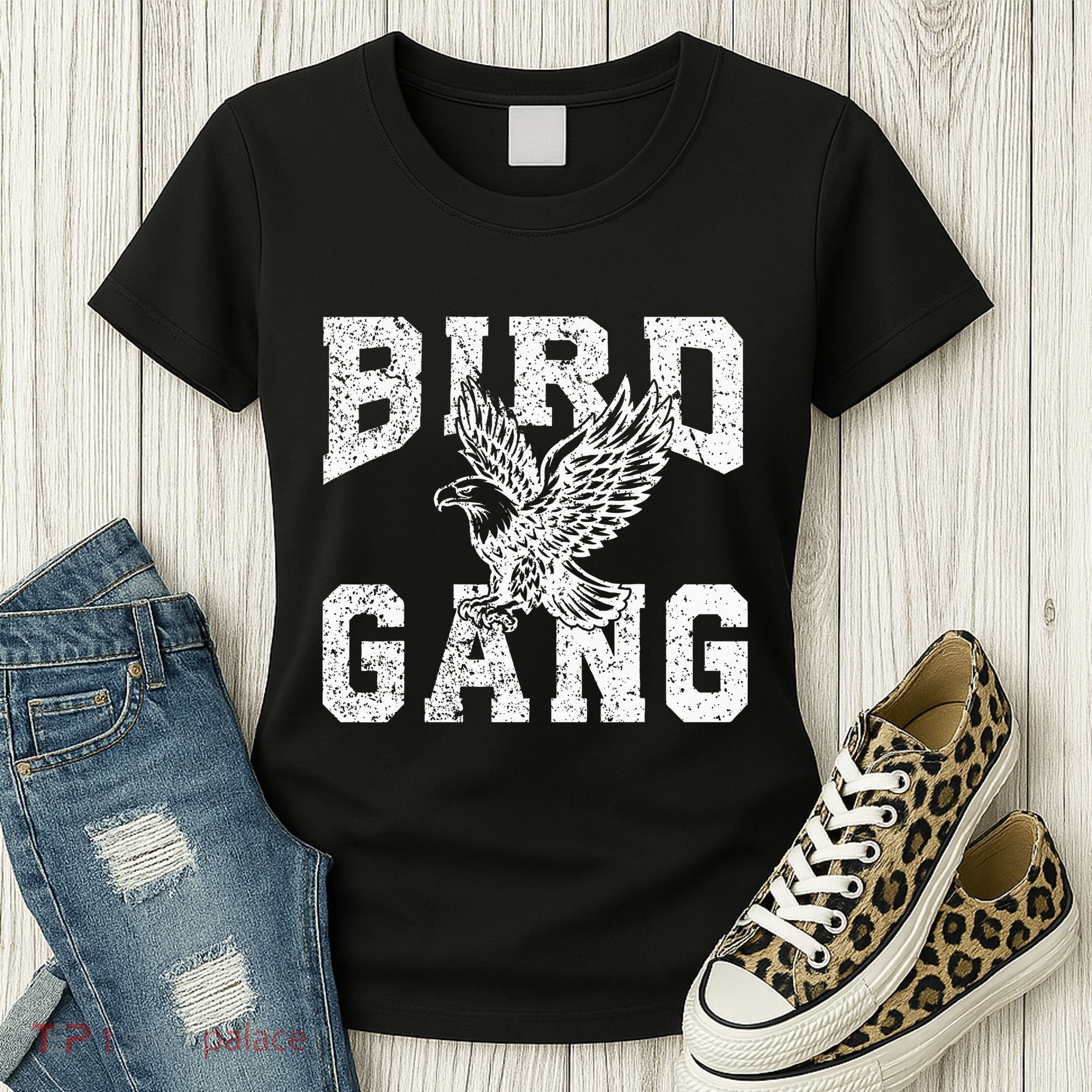 E.A.G.L..Es. F.L.Y. Bird Gang Inspirational Women's T-Shirt