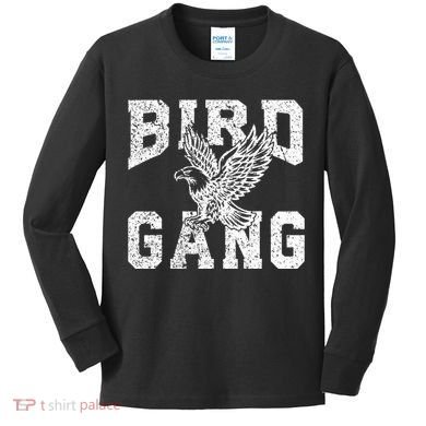E.A.G.L..Es. F.L.Y. Bird Gang Inspirational Kids Long Sleeve Shirt