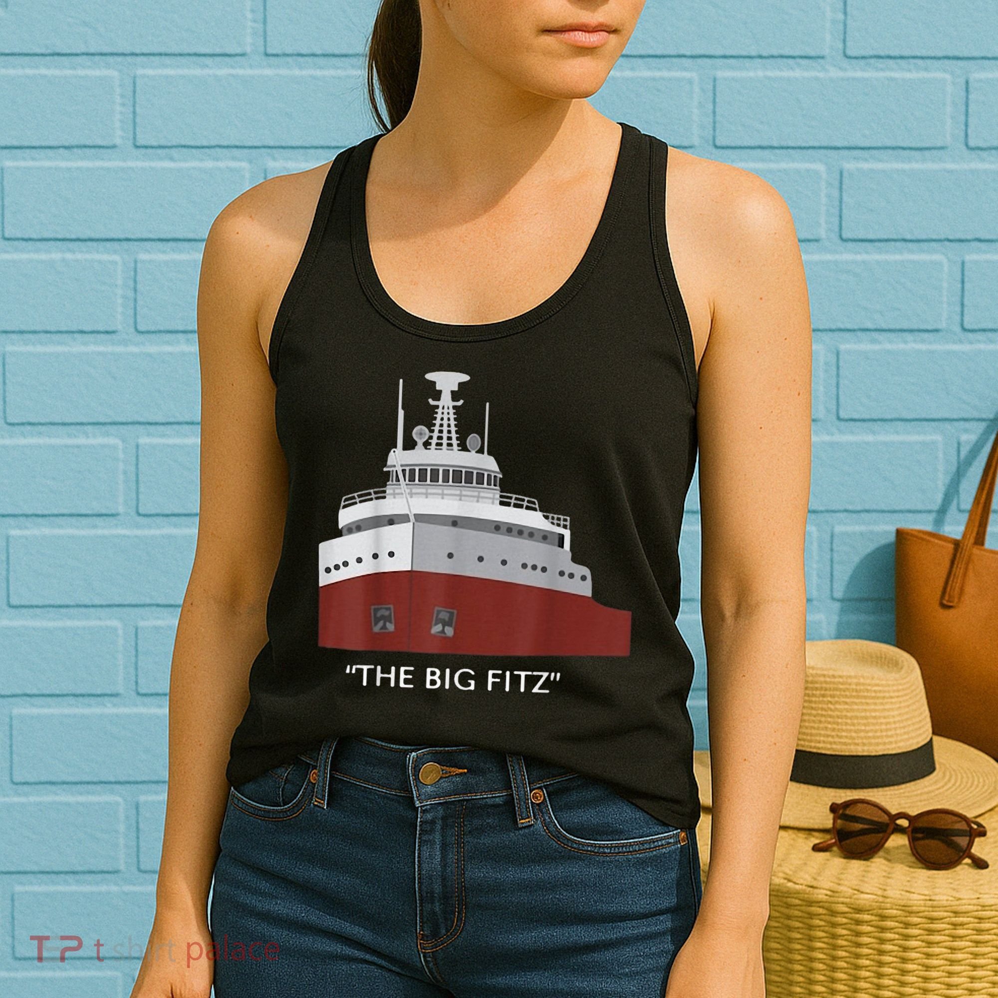 Edmund Fitzgerald Big Fitz Nautical Women's Tank Top
