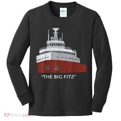 Edmund Fitzgerald Big Fitz Nautical Kids Long Sleeve Shirt