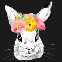 Easter Female Bunny Holiday USA-Made Doggie Bandana thumb 2