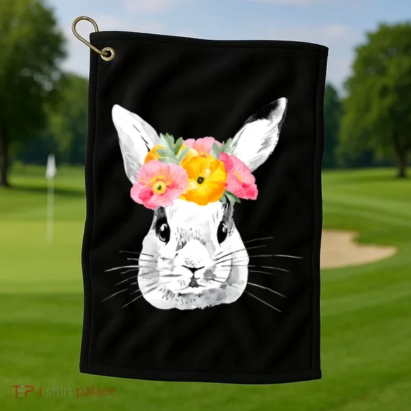 Easter Female Bunny Holiday Golf Towel
