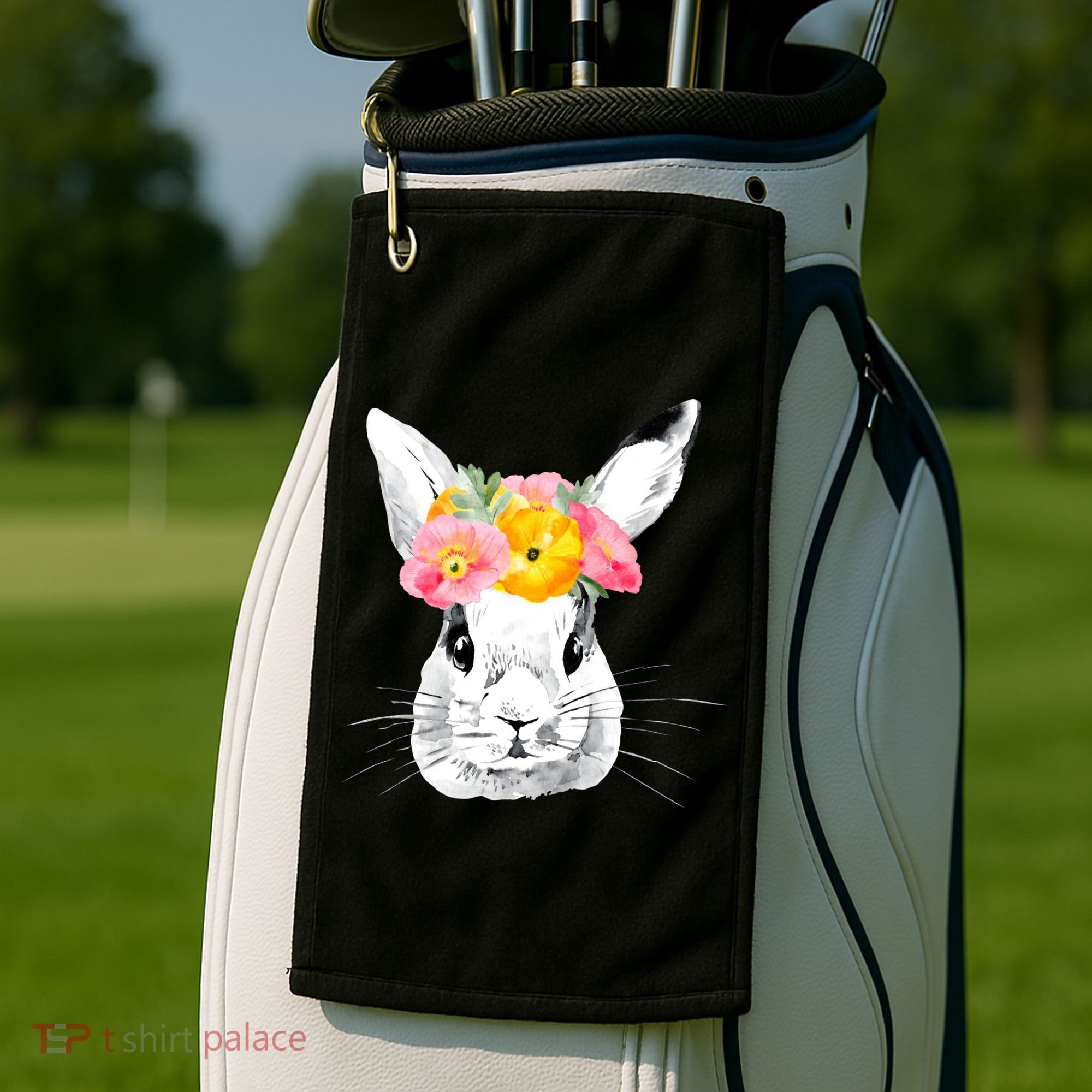 Easter Female Bunny Holiday Golf Towel